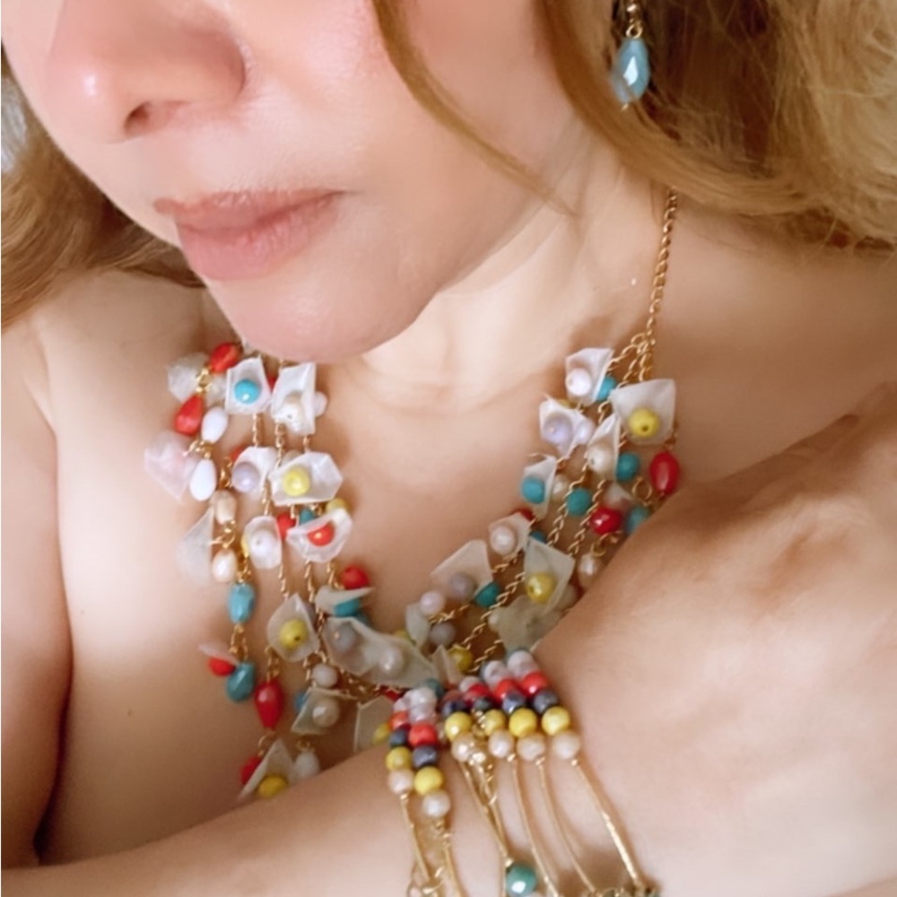 Fish scale necklace set